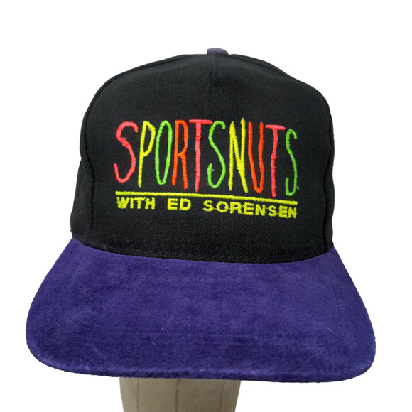 San Sun Men's Snapback Hat Black OSFA WRTV6 Sportsnuts Ed Sorensen Vintage - Picture 1 of 11